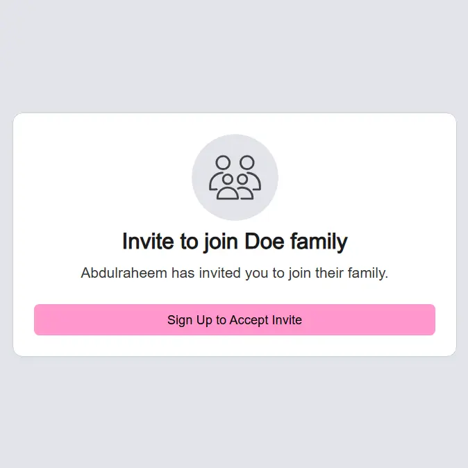 Invite relatives & collaborate with roles interface